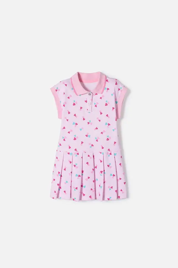 Vestido rosado Little MIC para niña